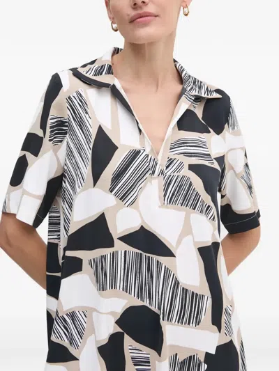 Joseph Ribkoff Graphic-print Midi Dress In White