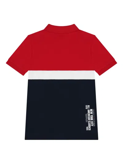 Tommy Hilfiger Junior Colourblock Logo Polo Shirt In Red