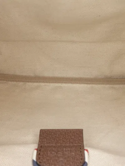 Pre-owned Gucci 2016-2025 Gg Supreme Courrier Belt Bag In Brown