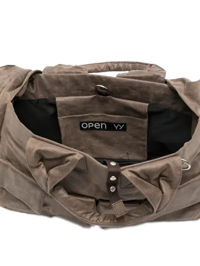 Open Yy Venti Double-handle Messenger Bag In Brown