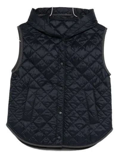 Brunello Cucinelli Quilted Nylon Down Vest In Multi