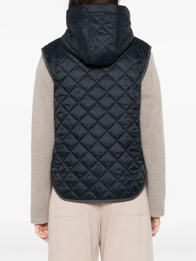 Brunello Cucinelli Quilted Nylon Down Vest In Multi