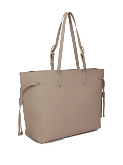 Furla Giove Drawstring Tote Bag In Neutral