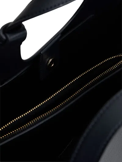 Tommy Hilfiger Metallic Logo Pebbled Satchel Bag In Blue