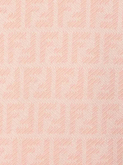Fendi Patterned Buttoned Cardigan In Pink