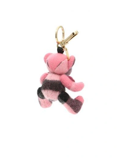 Shop Burberry Thomas Keychain In Rose Pink|nero