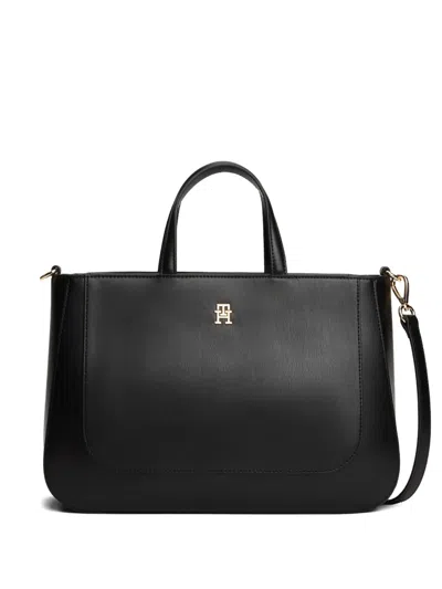 Tommy Hilfiger Logo-detail Tote Bag In Black