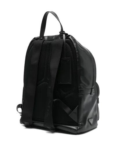 Prada Leather Backpack In Black