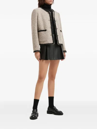 B+ab Buttoned Contrast Trim Jacket In Multi