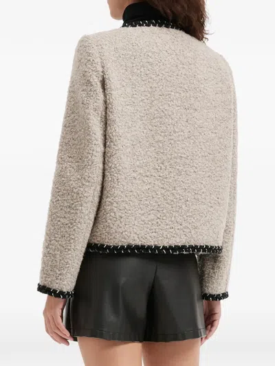 B+ab Buttoned Contrast Trim Jacket In Multi