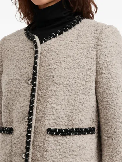 B+ab Buttoned Contrast Trim Jacket In Multi