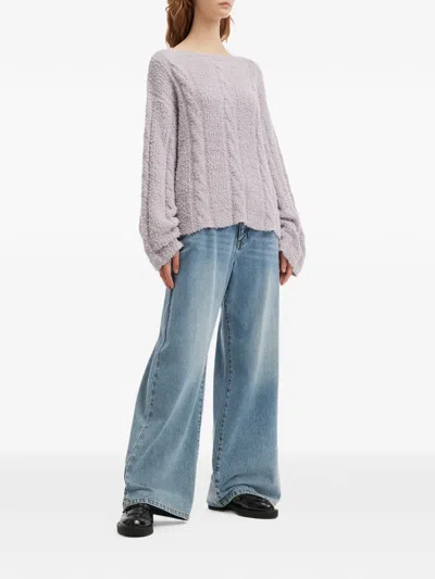 B+ab Long-sleeve Sweater In Animal Print