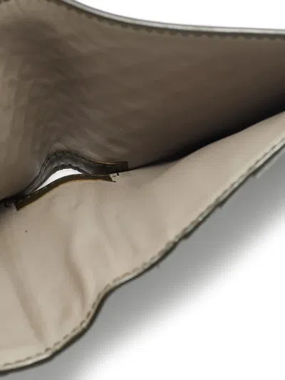 Pre-owned Bottega Veneta Intrecciato Leather Bifold Wallet In Green