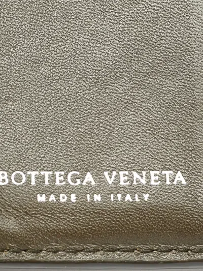 Pre-owned Bottega Veneta Intrecciato Leather Bifold Wallet In Green