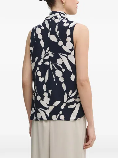 Joseph Ribkoff Abstract-pattern Halterneck Blouse In Multi