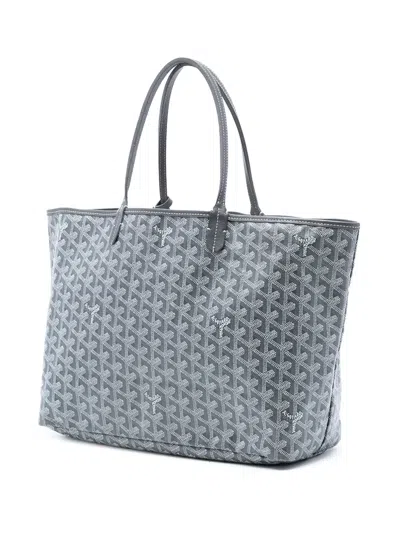 Pre-owned Goyard 2019 Ine Saint Louis Pm Tote Bag In Gray