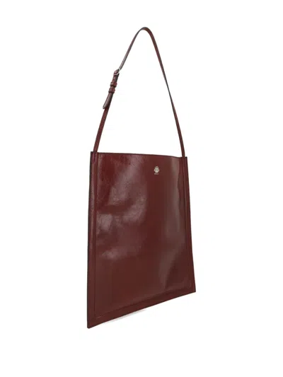 Bally Logo Shoulder Bag In Brown