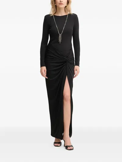 Fracomina Knot Detail Dress In Black