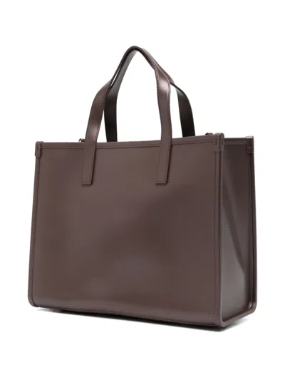Marc Ellis Flat Go Embossed-logo Tote Bag In Brown