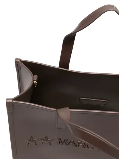 Marc Ellis Flat Go Embossed-logo Tote Bag In Brown
