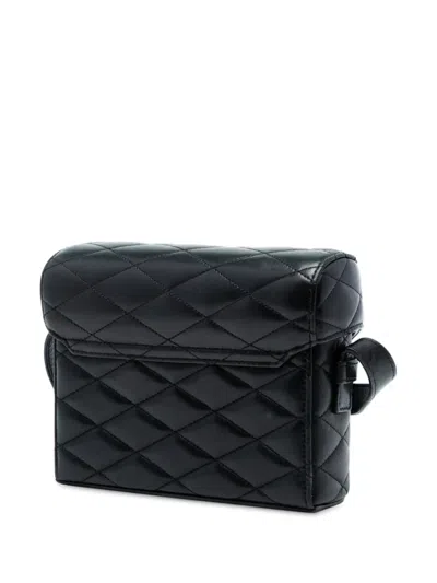 Pre-owned Saint Laurent 2023 Quilted Lambskin Monogram June Box Bag Crossbody Bag In Black
