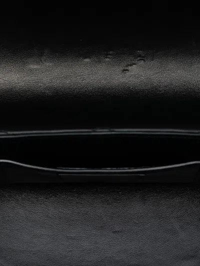 Pre-owned Saint Laurent 2023 Quilted Lambskin Monogram June Box Bag Crossbody Bag In Black