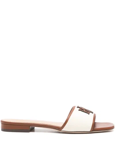 Ralph Lauren Monogram-detail Sandals In Brown
