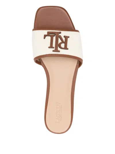 Ralph Lauren Monogram-detail Sandals In Brown