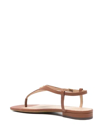 Ralph Lauren Buckle-fastening Leather Sandals In Brown
