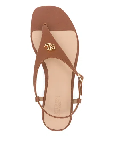 Ralph Lauren Buckle-fastening Leather Sandals In Brown