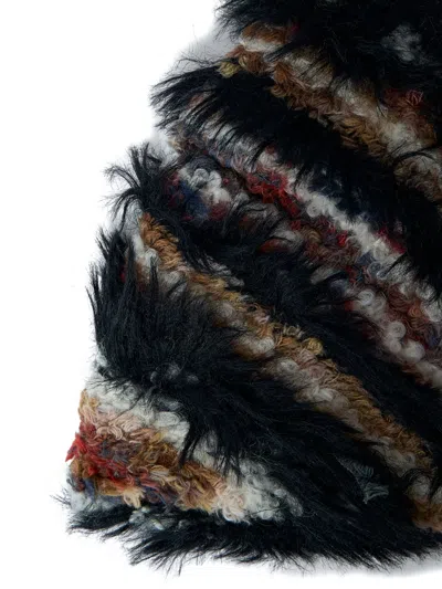 Kiko Kostadinov Textured Wool Knit Hat In Black