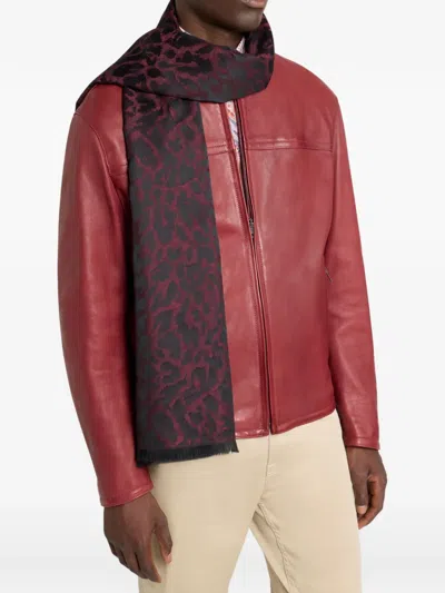 Etro Animal-pattern Scarf In Red
