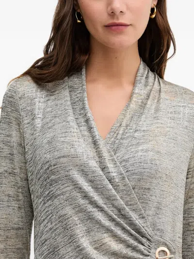 Joseph Ribkoff Chain-detail Midi Dress In Gray