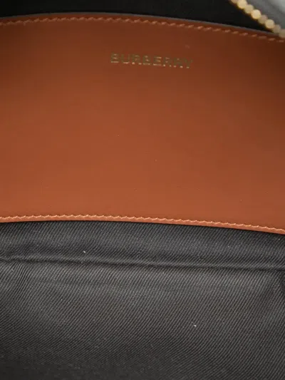 Pre-owned Burberry 2018-2025 Icon Stripe Coated Canvas Sonny Belt Bag In Brown