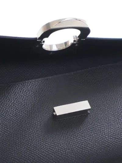 Pre-owned Hermes 2024 Epsom Maillon To Go Wallet Handbag In Black