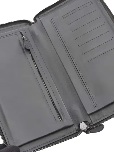 Pre-owned Bottega Veneta 2012-2025 Nappa Intrecciato Zip Wallet Long Wallets In Gray