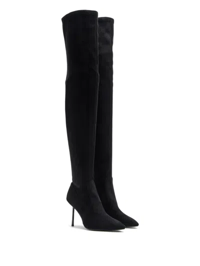 Femme La Jameson Pointed-toe Boots In Black