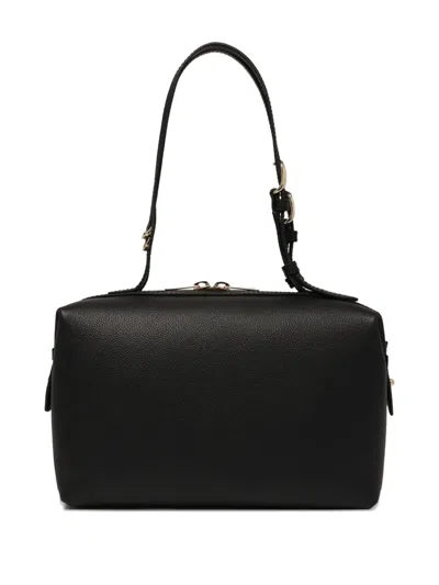 Furla Leather Tote Bag In Black