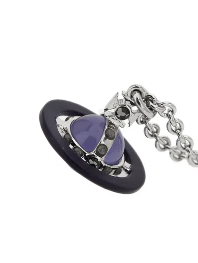 Vivienne Westwood Petite Original Orb Necklace In Brown