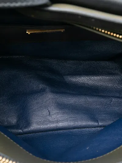 Pre-owned Miu Miu 2010-2025 Tricolor Vitello Soft Flap Handbag Satchel In Brown