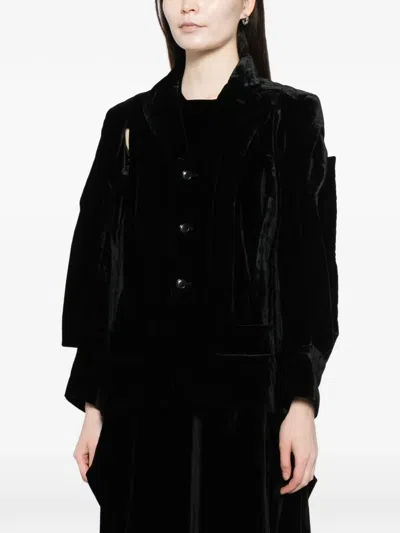 Comme Des Garçons Cut-out Blazer In Black