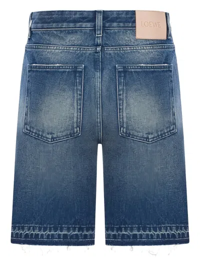 Loewe Denim Shorts With Belt Loops In Blue