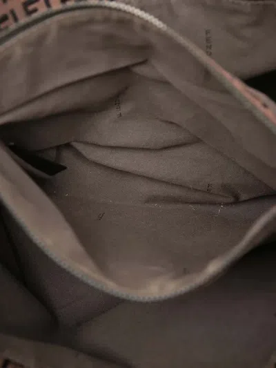 Pre-owned Fendi 2000-2010 Zucchino Canvas Tote Bag In Brown
