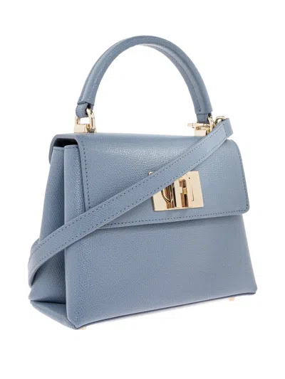 Furla Logo-plaque Mini Tote Bag In Gray