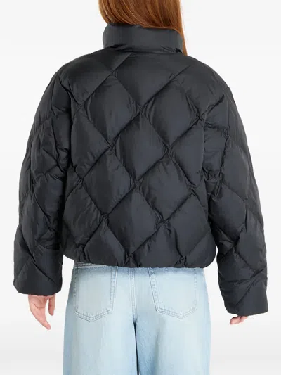 Jordan Quilted Puffer Jacket In Black