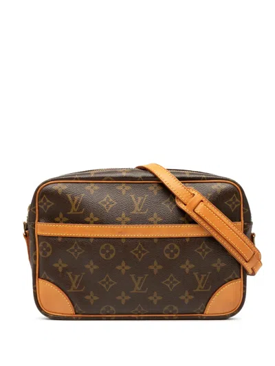 Pre-owned Louis Vuitton 2004 Monogram Trocadero 27 Crossbody Bag In Brown