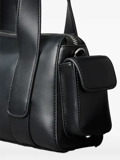 Calvin Klein Leather Tote Bag In Black