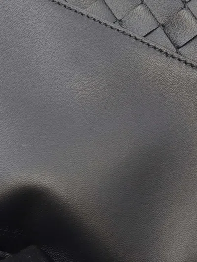 Pre-owned Bottega Veneta 2012-2025 Small Lambskin Intrecciato Gemelli Double Pouch Shoulder Bag In Black