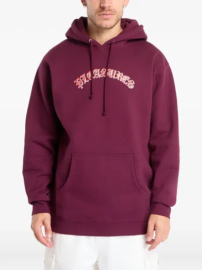 Pleasures Mirror Hoodie In Burgundy