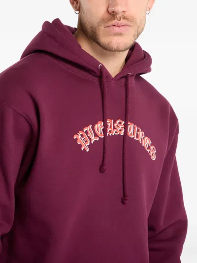 Pleasures Mirror Hoodie In Burgundy